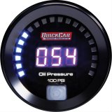 QuickCar Digital Gauges 67-003 Gauges, Digital, Oil Pressure Gauge, 2 1/16 in. Diameter, 0-100 psi., Black Face, Bright Blue Readout , Each thumbnail 1