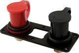 QuickCar Charging Posts 57-718 Remote Battery Jumper Terminals, Posts, 1.250 in. Mounting Hole Size, Flat Style Bracket, Pair thumbnail 1