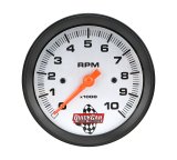 QuickCar Remote Recall Memory Tachometers 611-6002 Tachometer, Recall, 0-10,000 RPM, 3 3/8 in. Diameter, Light Silver Face, Analog, Electrical, Each thumbnail 2