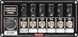 QuickCar Ignition Control Panels 50-863 Electrical Switch Panels, Panels, 6 Switches, Toggle Style, Push Button Starter Switch, Aluminum, Black, Dash Mount, Kit thumbnail 2