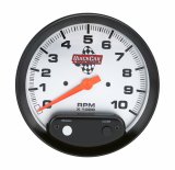 QuickCar Memory Recall Tachometers 611-6001 Tachometer, Recall, 0-10,000 RPM, 5 in. Diameter, Light Silver Face, Analog, Electrical, Each thumbnail 2