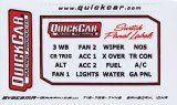 QuickCar Replacement Switch Panel Labels 50-003 Decals and Stickers, Labels, Logo, Vinyl, White/Black, Adhesive, Each thumbnail 3