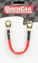 QuickCar Master Disconnect Alternator Jumper Wires 55-121 Wire for High Amp Switch, Switch to Alternator, 8 AWG Wire, 3/8 Gold Eyelets, Each thumbnail 1