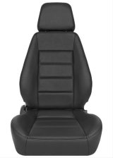 Corbeau Sport Black Leather Seat L90001PR Bucket and Bench Seats, Seats, Adjustable Bucket, Leather, Black, Stitching, Lever Recline, Pair thumbnail 5
