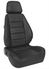 Corbeau Sport Black Leather Seat L90001PR Bucket and Bench Seats, Seats, Adjustable Bucket, Leather, Black, Stitching, Lever Recline, Pair thumbnail 6