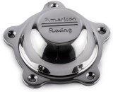American Racing Center Caps 3505293 Cap, Aluminum, Polished, Bolt-On, Dome Style, Short Cap Design, Each thumbnail 1