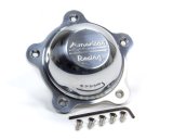 American Racing Center Caps 3505293 Cap, Aluminum, Polished, Bolt-On, Dome Style, Short Cap Design, Each thumbnail 3