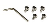 American Racing Wheel Center Cap Fasteners 000000000000970076 Screws, Fasteners, Allen Head, Stainless Steel, Natural, Kit thumbnail 2