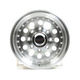 American Racing AR62 Outlaw II Silver Wheels 16x8 Wheel, II, Aluminum, Natural, 16 in. x 8 in., 8 x 6.5 in. Bolt Circle, 4.50 in. Backspace, Each thumbnail 1