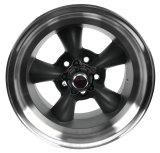 American Racing VN105 Torq-Thrust D Gray Wheels with Machined Lips 15x8 Wheels, Series Lips, 15 in. x 8.0 in., Aluminum, Matte Gray, 5 x 4.50 in. Bolt Circle, 4.500 in. Backspacing, Each thumbnail 1