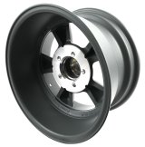 American Racing VN105 Torq-Thrust D Gray Wheels with Machined Lips 15x8 Wheels, Series Lips, 15 in. x 8.0 in., Aluminum, Matte Gray, 5 x 4.50 in. Bolt Circle, 4.500 in. Backspacing, Each thumbnail 3