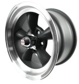 American Racing VN105 Torq-Thrust D Gray Wheels with Machined Lips 15x8 Wheels, Series Lips, 15 in. x 8.0 in., Aluminum, Matte Gray, 5 x 4.50 in. Bolt Circle, 4.500 in. Backspacing, Each thumbnail 4