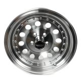American Racing AR62 Outlaw II Silver Wheels 16x8 Wheel, II, Aluminum, Natural, 16 in. x 8 in., 5 x 4.5 in. Bolt Circle, 4.50 in. Backspace, Each thumbnail 1