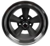 American Racing VN105 Torq-Thrust D Gray Wheels with Machined Lips 15x7 Wheel, D, Aluminum, Matte Lip, 15 in. x 7.0 in., 5 x 4.75 in. Bolt Circle, 3.760 in. Backspace, Each thumbnail 2