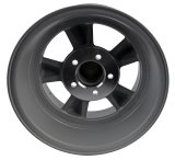 American Racing VN105 Torq-Thrust D Gray Wheels with Machined Lips 15x7 Wheel, D, Aluminum, Matte Lip, 15 in. x 7.0 in., 5 x 4.75 in. Bolt Circle, 3.760 in. Backspace, Each thumbnail 3