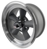 American Racing VN105 Torq-Thrust D Gray Wheels with Machined Lips 15x7 Wheel, D, Aluminum, Matte Lip, 15 in. x 7.0 in., 5 x 4.75 in. Bolt Circle, 3.760 in. Backspace, Each thumbnail 4