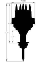 MSD Pro-Billet Ready-to-Run Distributors 8388 Distributor, Ready-to-Run, Magnetic Pickup, Vacuum Advance, Chrysler, 273, 318, 340, 360, Each thumbnail 2
