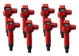 MSD Blaster OEM Replacement Coils 82218 Ignition Coil, Blaster, Coil Pack Style, Square, Red, Lexus, Toyota, 4.7L, Set of 8 thumbnail 3