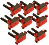MSD Blaster OEM Replacement Coils 82558 Ignition Coil, Blaster, Coil Pack Style, Square, Red, Chrysler, Dodge, Jeep, 5.7, 6.1L, Set of 8 thumbnail 6