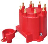 MSD Distributor Cap and Rotor Kits 8406 Rotor, Red, Male/HEI, Brass Terminals, Screw-Down, Buick, Cadillac, Chevy, GMC, Oldsmobile, Pontiac V8 thumbnail 3
