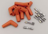MSD Professional Racing Spark Plug Wire Boot and Terminal Kits 8853 Boots, Red, Pro Temp Boots, 115 Degree Boots, 8.5mm, Set of 8 thumbnail 3