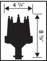MSD Digital E-Curve Pro Billet Distributors 8504 Distributor, E-Curve, Pro-Billet, Magnetic Pickup, Electronic, Vacuum Advance, Chrysler, Small Block thumbnail 2
