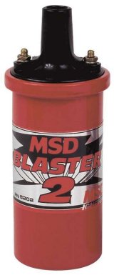 MSD Blaster 2 Ignition Coils 8202 Coil, 2, Canister, Round, Oil Filled, Red, 45,000 V, Each thumbnail 3
