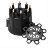 MSD Replacement Distributor Caps 84333 Cap, Male/HEI-Style, Black, Clamp-Down, GM/MSD, Billet, Pro-Billet, V8, Each thumbnail 1