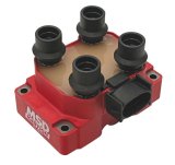 MSD Blaster OEM Replacement Coils 8241 Ignition Coil, DIS Performance Replacement, E-Core, Square, Epoxy, Red, 40,000 V, Ford, Each thumbnail 2