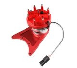 MSD Pro-Billet Front Drive Distributors 85101 Distributors, Drive, Hall Effect Trigger, Male/HEI, Mechanical Advance, Red Cap, Chevrolet, Small Block, Each thumbnail 1