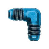 Aeroquip Couplers FBM2190 Fitting, Coupler, Union, AN to AN, 90 Degree, Aluminum, Blue Anodized, -8 AN, -8 AN, Each thumbnail 2
