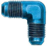 Aeroquip Couplers FBM2190 Fitting, Coupler, Union, AN to AN, 90 Degree, Aluminum, Blue Anodized, -8 AN, -8 AN, Each thumbnail 3