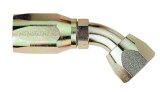 Aeroquip Reusable Hose Ends FBM1386 Fitting, End, AQP High Pressure, 45 Degree, -6 AN to -6 AN Female Thread, Steel, Natural, Each thumbnail 1