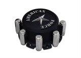 American Force Dually Wheel Center Caps AFX307 Cap, Replacement, 2 in. ABS, Cap, Black, 8 x 6.5, 8 x 170, 8 x 180, Each thumbnail 1
