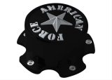 American Force Dually Wheel Center Caps AFX361 Cap, Dually, 6-Lug, 2 1/4 in. Tall, Plastic, Matte Black, Logo, Each thumbnail 1