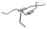 Pypes H-Bomb Exhaust Systems SGB40S System, Crossmember Back w/H-Pipe 65-70 B-Body Split Side Dual Exit 2.5 in Int & Tail Pipe Street Pro Mufflers/Hardware thumbnail 2
