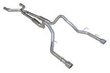 Pypes Mid Muffler Exhaust Systems SFM69 System, Street Pro, Section Back, Stainless Steel, Natural, Polished Tips, Ford, V6, Kit thumbnail 3