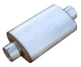 Pypes Race Pro 409 Stainless Steel 3.5 Inch Muffler MVR44 Muffler, Series, Steel, Natural, in. Center Inlet/3.5 in. Center Outlet, Each thumbnail 2