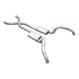 Pypes Race Pro Dual Exhaust Systems SGF60R System, Pro, Header-Back, Stainless Steel, Natural, X-Pipe, Chevy, Pontiac, Kit thumbnail 2