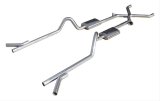 Pypes Race Pro Dual Exhaust Systems SGC11R System, Pro, Crossmember Back, Stainless Steel, Natural, X-Pipe, Chevy, Car, Kit thumbnail 2
