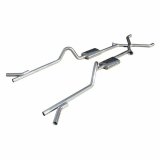 Pypes Race Pro Dual Exhaust Systems SGC11R System, Pro, Crossmember Back, Stainless Steel, Natural, X-Pipe, Chevy, Car, Kit thumbnail 3