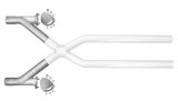 Pypes X-Pipe Dumps XVX10F Crossover Pipe, X-Pipe, Dump Extensions, 2.5 in., Stainless Steel, Natural, Universal, Kit thumbnail 1