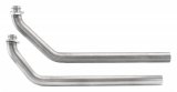 Pypes Stainless Steel Exhaust Downpipes DGU17S Downpipes, 409 Steel, Natural, 2.5 in. Diameter, Chevy, Small Block, Pair thumbnail 1