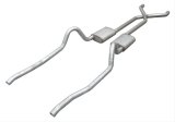 Pypes Race Pro Dual Exhaust Systems SMA10R System, Pro, Header-Back, Stainless Steel, Natural, X-Pipe, Dodge, Plymouth, A-Body, V8, Kit thumbnail 2
