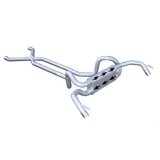 Pypes Race Pro Dual Exhaust Systems SGF70 System, Crossflow Muffler, Header-Back, Natural 409 Stainless Steel, X-Pipe, V8, Kit thumbnail 4