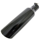 Pypes Monster Truck Tips Round, Black 3 Inch Exhaust Tip EVT305B Tip, Stainless Steel, Powdercoated, Rolled Edge, in. Inlet, 5 in. Outlet, 18 in. Length, Each thumbnail 1