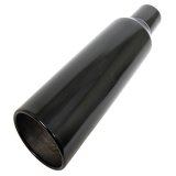 Pypes Monster Truck Tips Round, Black 3 Inch Exhaust Tip EVT305B Tip, Stainless Steel, Powdercoated, Rolled Edge, in. Inlet, 5 in. Outlet, 18 in. Length, Each thumbnail 2