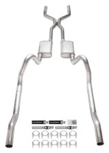 Pypes Violator Dual Exhaust Systems SMB43V System, Violator, Crossmember-Back, Stainless Steel, H-Pipe, Dodge, Plymouth, B-Body, V8, Kit thumbnail 3