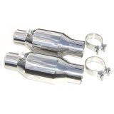Pypes Mini Catalytic Converters CVM11K Converters, Mini, Stainless Steel Case, 2.5 in. Slip Fit Inlet/Outlet, 11 in. Length, Pair thumbnail 2