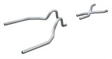 Pypes No-Muffler Exhaust Systems SFM04 System, No-Muffler, Header-back, Dual, Stainless, Natural, Split Rear Exit, Ford, Kit thumbnail 4